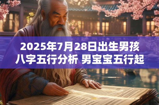 2025年7月28日出生男孩八字五行分析 男宝宝五行起名大全