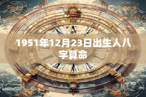 1951年12月23日出生人八字算命