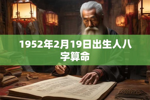 1952年2月19日出生人八字算命 1952年2月19日出生人八字算命