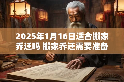 2025年1月16日适合搬家乔迁吗 搬家乔迁需要准备什么