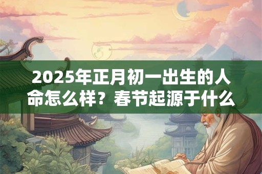 2025年正月初一出生的人命怎么样？春节起源于什么朝代？