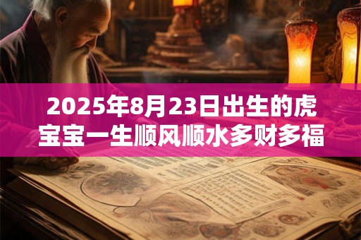 2026年8月23日出生的虎宝宝一生顺风顺水多财多福的名字大全