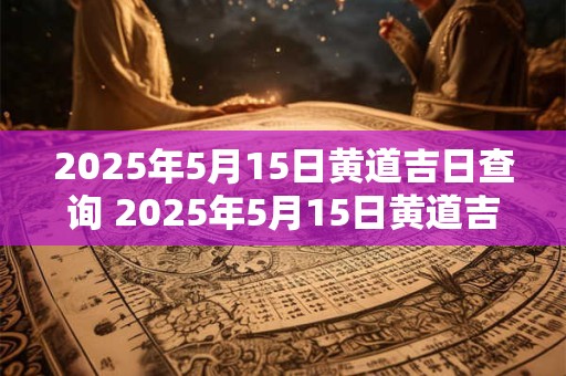 2025年5月15日黄道吉日查询 2025年5月15日黄道吉日是什么