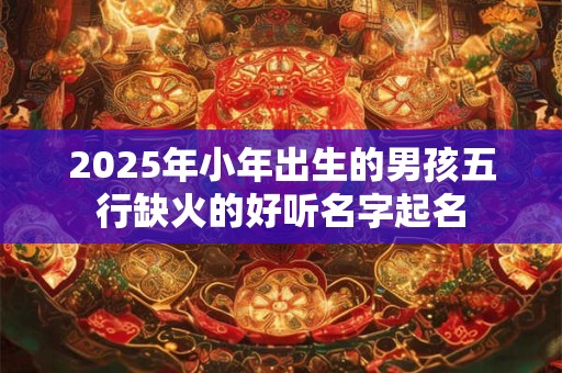 2025年小年出生的男孩五行缺火的好听名字起名
