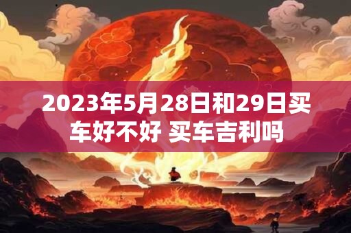 2023年5月28日和29日买车好不好 买车吉利吗