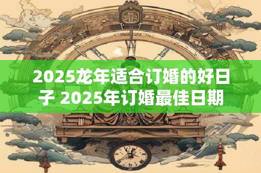 2025龙年适合订婚的好日子 2025年订婚最佳日期