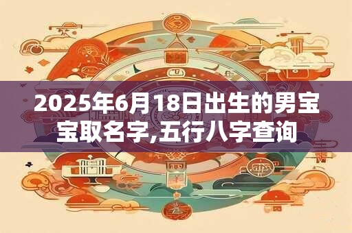 2025年6月18日出生的男宝宝取名字,五行八字查询
