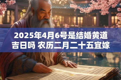 2025年4月6号是结婚黄道吉日吗 农历二月二十五宜嫁娶吗