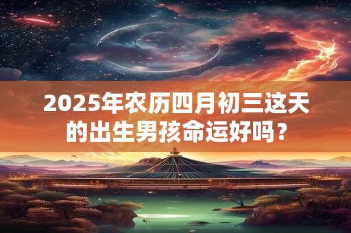 2026年农历四月初三这天的出生男孩命运好吗? 2026年农历四月初三这天的出生男孩命运好吗?