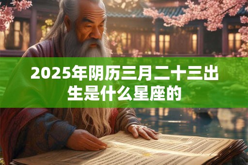 2025年阴历三月二十三出生是什么星座的