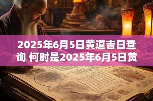 2025年6月5日黄道吉日查询 何时是2025年6月5日黄道吉日