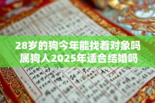 28岁的狗今年能找着对象吗 属狗人2025年适合结婚吗