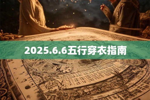 2025.6.6五行穿衣指南