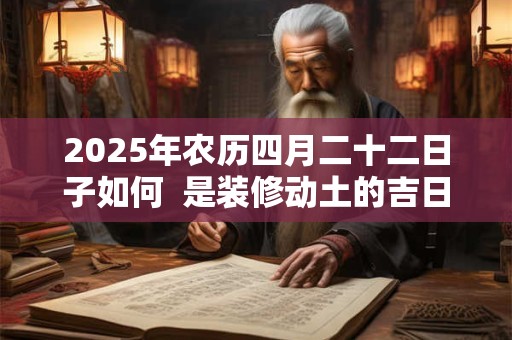 2025年农历四月二十二日子如何  是装修动土的吉日吗
