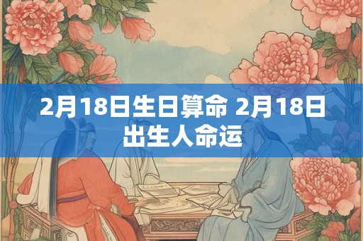 2月18日生日算命 2月18日出生人命运