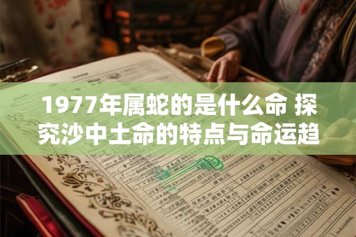 1977年属蛇的是什么命 探究沙中土命的特点与命运趋势