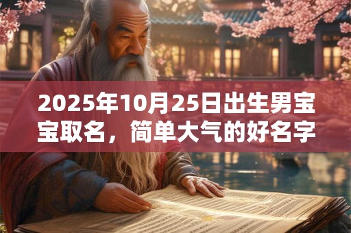 2025年10月25日出生男宝宝取名，简单大气的好名字