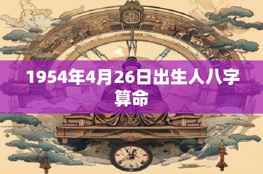 1954年4月26日出生人八字算命