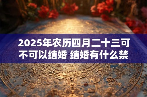 2026年农历四月二十三可不可以结婚 结婚有什么禁忌