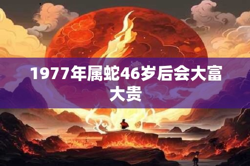 1977年属蛇46岁后会大富大贵
