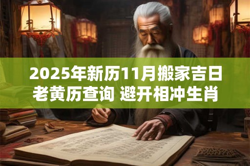 2025年新历11月搬家吉日老黄历查询 避开相冲生肖