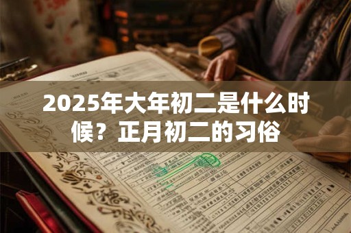 2025年大年初二是什么时候？正月初二的习俗