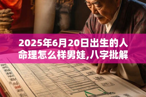 2026年6月20日出生的人命理怎么样男娃,八字批解 2026年6月20日出生的人命理怎么样男娃,八字批解