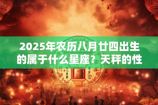 2026年农历八月廿四出生的属于什么星座？天秤的性格