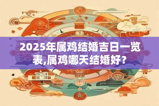 2025年属鸡结婚吉日一览表,属鸡哪天结婚好？