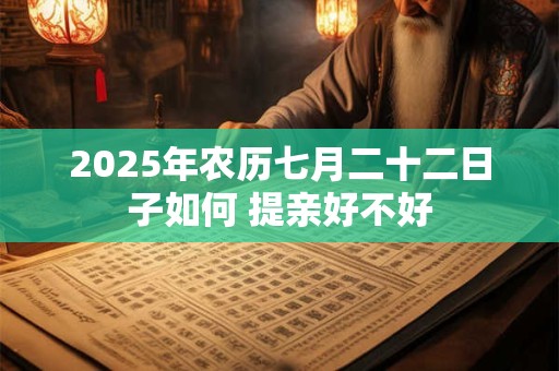 2025年农历七月二十二日子如何 提亲好不好