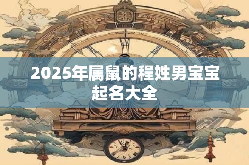 2025年属鼠的程姓男宝宝起名大全