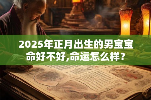 2025年正月出生的男宝宝命好不好,命运怎么样？