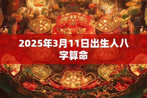 2025年3月11日出生人八字算命