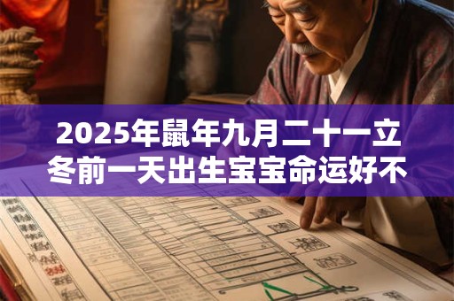 2025年鼠年九月二十一立冬前一天出生宝宝命运好不好？