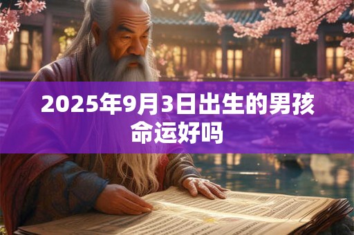 2025年9月3日出生的男孩命运好吗