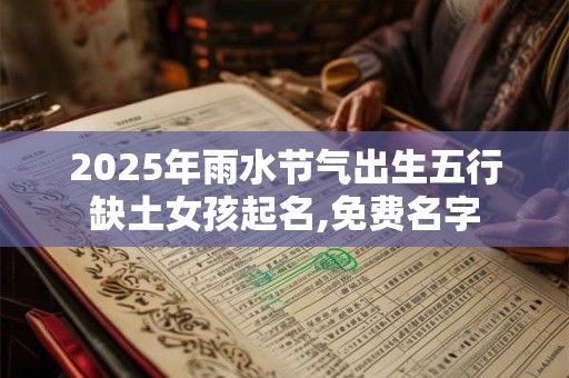 2025年雨水节气出生五行缺土女孩起名,免费名字