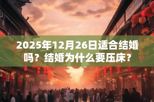 2025年12月26日适合结婚吗?结婚为什么要压床? 2025年12月26日适合结婚吗?结婚为什么要压床?