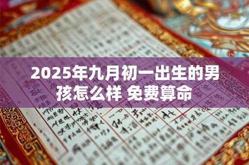 2025年九月初一出生的男孩怎么样 免费算命