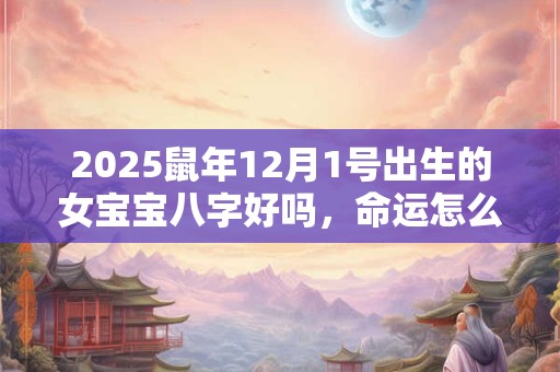 2025鼠年12月1号出生的女宝宝八字好吗，命运怎么样