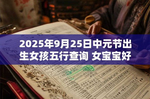 2025年9月25日中元节出生女孩五行查询 女宝宝好名字合集