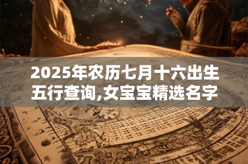 2025年农历七月十六出生五行查询,女宝宝精选名字