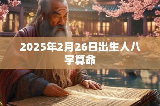 2025年2月26日出生人八字算命