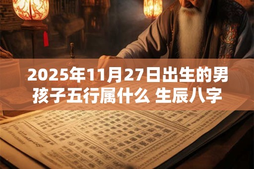 2025年11月27日出生的男孩子五行属什么 生辰八字取名