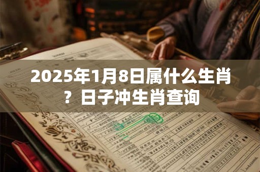 2025年1月8日属什么生肖？日子冲生肖查询