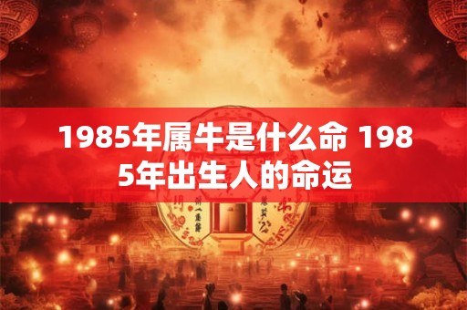 1985年属牛是什么命 1985年出生人的命运