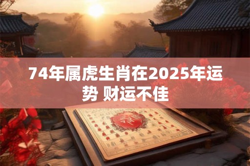 74年属虎生肖在2025年运势 财运不佳