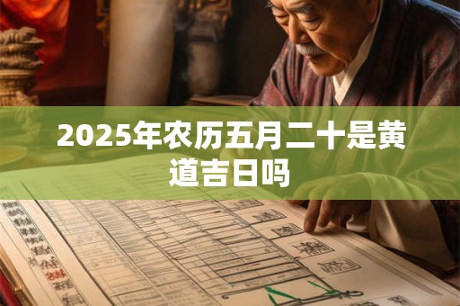 2025年农历五月二十是黄道吉日吗