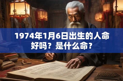 1974年1月6日出生的人命好吗?是什么命? 1974年1月6日出生的人命好吗?是什么命?