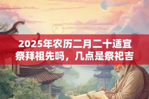 2025年农历二月二十适宜祭拜祖先吗，几点是祭祀吉时？