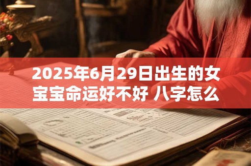 2025年6月29日出生的女宝宝命运好不好 八字怎么样